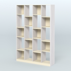 Стеллаж из ДСП серии ЛОФТ №11-1, Ясень Анкор светлый и Крем Вайс