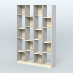 Стеллаж из ДСП серии ЛОФТ №11-1, Серый + Крем Вайс