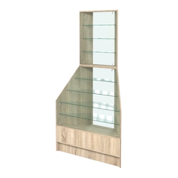 Витрина АЛМАЗ №2 внешняя угловая, Дуб сонома