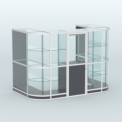 Павильон из профиля пристенный №4г (4,05 кв. м), Антрацит