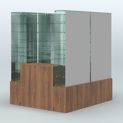 Павильон ИСТРА (глубина витрин-300мм) №1г (2, 70 кв.м), Орех