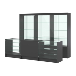 Комплект витрин ЭК-02 и прилавков ЭК-4, Черный