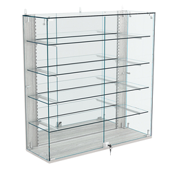 Витрина настенная НЕО №4-3 с зеркалом и четырьмя полками, Ясень Анкор светлый - U31104