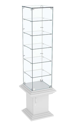 Витрина стаканчик с пятью полками прозрачная КОЛОСС №506, Серый