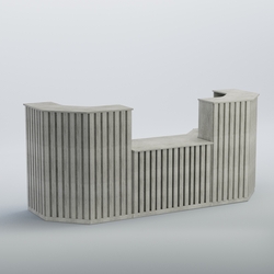 Ресепшен со столом выдачи серии ПРИЛИВ №7, Метрополитан Грей