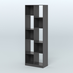 Стеллаж из ДСП серии ЛОФТ №8-1, Черный