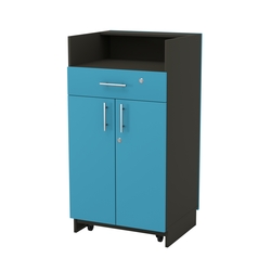 Кассовый прилавок "Диаманд" №9-600 выкатной, ЛДСП черный + МДФ бриз