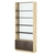 Стеллаж из ДСП с 4-мя полками 300x900 мм серии LEVEL-4 №12-1 (З/C - СТЕКЛО) Дуб Сонома + Дуб Венге