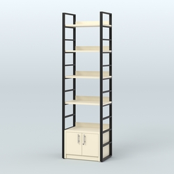 Торговый стеллаж малый STRONG - АЛЬФА №1, Крем Вайс