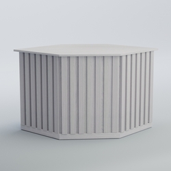 Ресепшен - стол угловой серии ПРИЛИВ №10, Ясень Анкор светлый