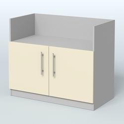 Креденция с нишей , Серый + Крем Вайс