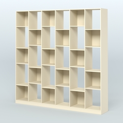 Стеллаж из ДСП серии ЛОФТ №16-1, Крем Вайс