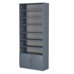 Стеллаж из ДСП с 6-ю полками 400x900 мм серии LEVEL-6 №14 (З/C - ДВП), Темно-Серый