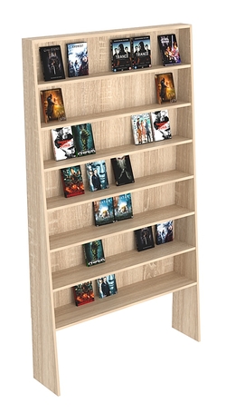 Стеллаж из ДСП для CD&DVD, Дуб Сонома