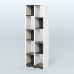 Стеллаж из ДСП серии ЛОФТ №8-1, Белый и Черный