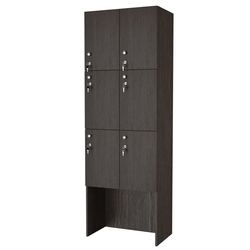 Шкаф для раздевалок СТАНДАРТ-ТРИО №3-2, Дуб Венге