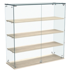 Витрина Истра настольная №31-ДП с прямыми полками из ДСП, Дуб Сонома