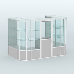 Павильон из профиля пристенный №6б (4,05 кв. м), Серый