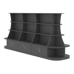 Островной низкий стеллаж ГАРАНТ №4, Черный