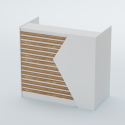 Ресепшен граунд №6Б, Белый + Дуб канзас коричневый
