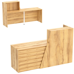 Стойка ресепшен ГРАУНД №1Б левосторонняя, Дуб Золотистый