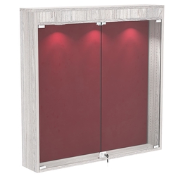 Витрина настенная БАРОН для медалей №4-4А, Ясень Анкор светлый + 07 Red