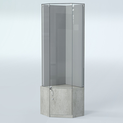 Угловая витрина для медалей ИС-333-А (задняя стенка бархат), Метрополитан Грей