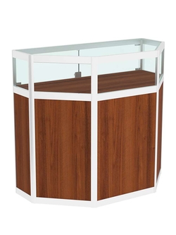 Прилавок из профиля трапеция №2  (закрытый), Орех