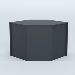 Стол-ресепшен серии ПРАЙМ №3 угловой, Антрацит