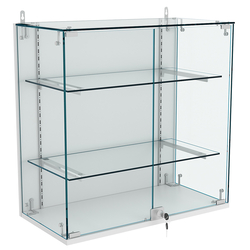 Витрина настенная НЕО №1-1 с двумя полками, Серый