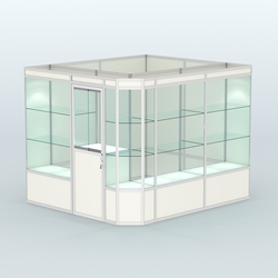 Павильон из профиля угловой №6а (5,5 кв.м), Белый