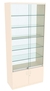 Витрина СЭСП-Z №1-400 (З/C - Стекло) со стеклянными полками и шторками Крем Вайс
