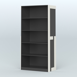 Стеллаж "Фаберлинк", Черный + Белый