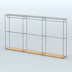 Торговая система ХРОМ без ДСП 3600 мм с поручнями №1, Дуб Золотистый