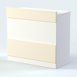 Стол - верстак с ящиками №2, Крем Вайс + Белый