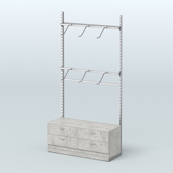 Система ЭЛЕГАНТ №3 без ДСП с тумбой T14 (1200 мм), Метрополитан Грей