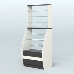 Витрина БРИЗ №1-900, Белый и Черный