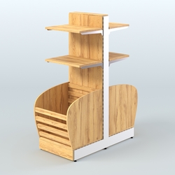 Островной низкий стеллаж для хлеба и выпечки Феникс №8, Дуб Золотистый