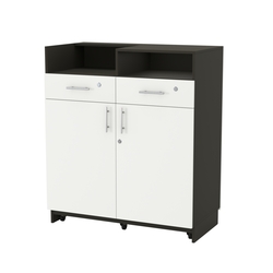 Кассовый прилавок "Диаманд" №9-1000 выкатной, Черный + Белый