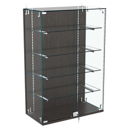 Витрина настенная НЕО №2-1 с четырьмя полками, Дуб Венге