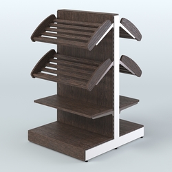 Островной низкий стеллаж для хлеба и выпечки Феникс №2, Дуб Венге