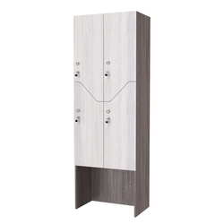 Шкаф для раздевалок СТАНДАРТ-Элегия №3-2А, Ясень Анкор темный + Ясень Анкор светлый