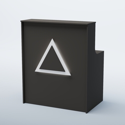 Ресепшен прямоугольный ТРЕУГОЛЬНИК №1, Черный