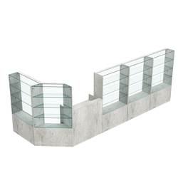 Торговый угловой островок ГРАЦИЯ №7 (открытый) (6.47 кв.м), Метрополитан Грей