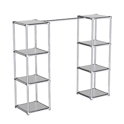 Вешало для одежды низкое с квадратными столбиками Мега №3-3, Серый