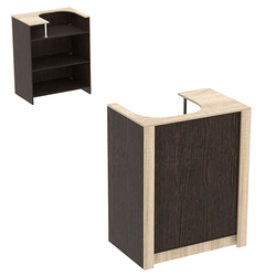 Прилавок из ДСП Модерн №1 под кассу отдельностоящий, Дуб Венге и Дуб Сонома