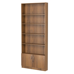 Стеллаж из ДСП с 4-мя полками 150x900 мм серии LEVEL-4 №9 (З/C - ДВП), Орех