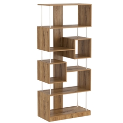 Стеллаж серии КУБ с комбинированными полками №8, Дуб канзас коричневый Н1113 ST10