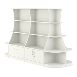  Островной низкий стеллаж ГАРАНТ №3, Белый