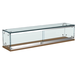 Витрина Истра настольная мини №3-3 с раздвижными дверками, Орех